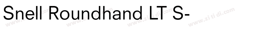 Snell Roundhand LT S字体转换